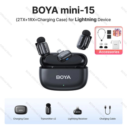 BOYA Mini Wireless Lavalier Microphone for iOS & Android