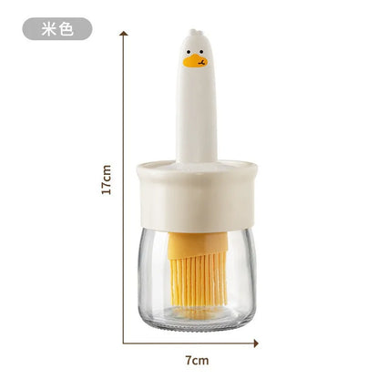 High-Temperature Silicone Oil Brush with Integrated Bottle